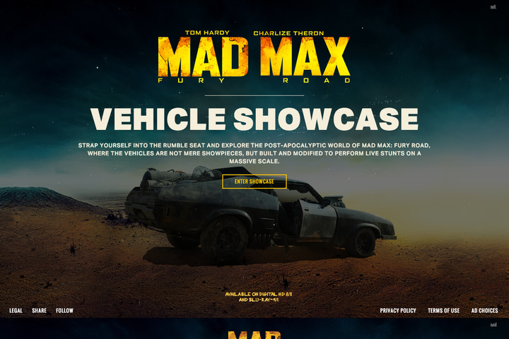 MAD MAX FURY ROAD website preview